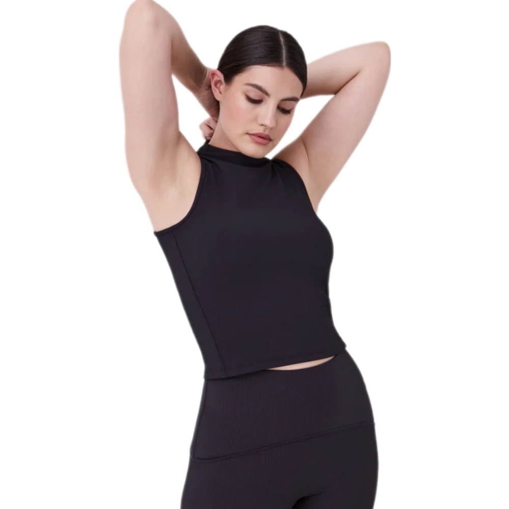 Spanx Contour Rib Mock Neck Tank